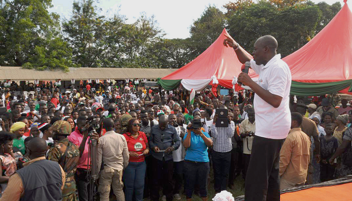  Vice-President Amissah-Arthur addressing the NDC supporters